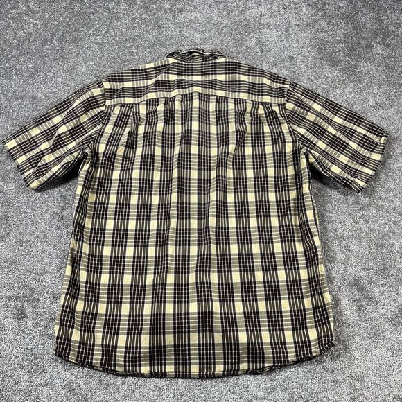 Carhartt Shirt Mens Large Relaxed Fit Plaid Button Down Cotton *Stain* - Picture 8 of 11